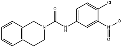 N-(4-chloro-3-nitrophenyl)-3,4-dihydro-1H-isoquinoline-2-carboxamide Struktur