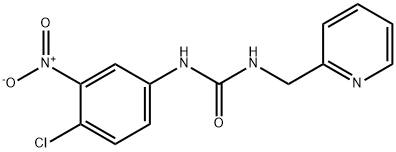 1-(4-chloro-3-nitrophenyl)-3-(pyridin-2-ylmethyl)urea Struktur