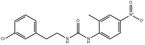 1-[2-(3-chlorophenyl)ethyl]-3-(2-methyl-4-nitrophenyl)urea Struktur