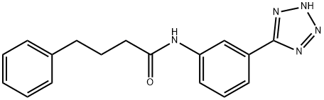 4-phenyl-N-[3-(2H-tetrazol-5-yl)phenyl]butanamide Struktur