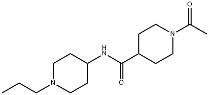 1-acetyl-N-(1-propylpiperidin-4-yl)piperidine-4-carboxamide Struktur