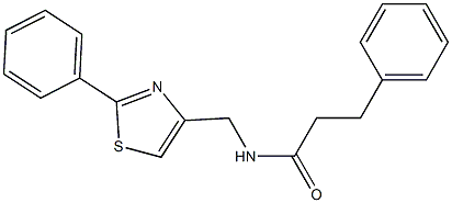 3-phenyl-N-[(2-phenyl-1,3-thiazol-4-yl)methyl]propanamide Struktur