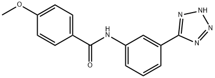 4-methoxy-N-[3-(2H-tetrazol-5-yl)phenyl]benzamide Struktur