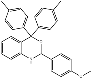 2-(4-methoxyphenyl)-4,4-bis(4-methylphenyl)-1,2-dihydro-3,1-benzoxazine Struktur