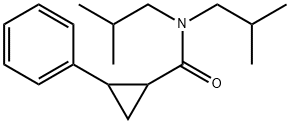 N,N-bis(2-methylpropyl)-2-phenylcyclopropane-1-carboxamide Struktur