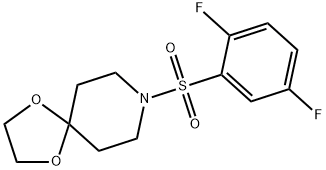 8-(2,5-difluorophenyl)sulfonyl-1,4-dioxa-8-azaspiro[4.5]decane Struktur