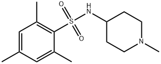 2,4,6-trimethyl-N-(1-methylpiperidin-4-yl)benzenesulfonamide Struktur