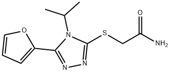 2-[[5-(furan-2-yl)-4-propan-2-yl-1,2,4-triazol-3-yl]sulfanyl]acetamide Struktur