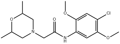 N-(4-chloro-2,5-dimethoxyphenyl)-2-(2,6-dimethylmorpholin-4-yl)acetamide Struktur