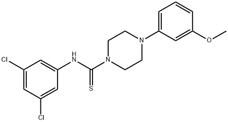 N-(3,5-dichlorophenyl)-4-(3-methoxyphenyl)piperazine-1-carbothioamide Struktur