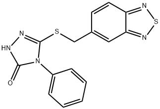 3-(2,1,3-benzothiadiazol-5-ylmethylsulfanyl)-4-phenyl-1H-1,2,4-triazol-5-one Struktur