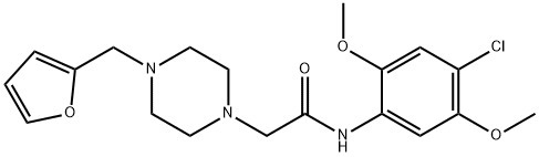 N-(4-chloro-2,5-dimethoxyphenyl)-2-[4-(furan-2-ylmethyl)piperazin-1-yl]acetamide Struktur