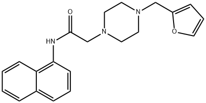 2-[4-(furan-2-ylmethyl)piperazin-1-yl]-N-naphthalen-1-ylacetamide Struktur