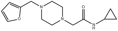 N-cyclopropyl-2-[4-(furan-2-ylmethyl)piperazin-1-yl]acetamide Struktur