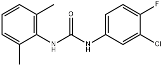 1-(3-chloro-4-fluorophenyl)-3-(2,6-dimethylphenyl)urea Struktur