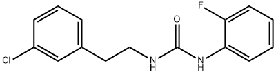 1-[2-(3-chlorophenyl)ethyl]-3-(2-fluorophenyl)urea Struktur