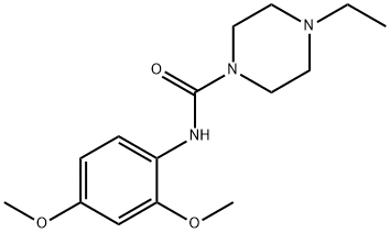 N-(2,4-dimethoxyphenyl)-4-ethylpiperazine-1-carboxamide Struktur