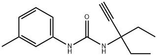 1-(3-ethylpent-1-yn-3-yl)-3-(3-methylphenyl)urea Struktur