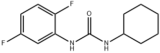 1-cyclohexyl-3-(2,5-difluorophenyl)urea Struktur