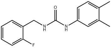 1-(3,4-dimethylphenyl)-3-[(2-fluorophenyl)methyl]urea Struktur