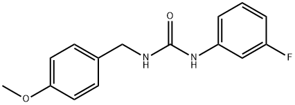 1-(3-fluorophenyl)-3-[(4-methoxyphenyl)methyl]urea Struktur