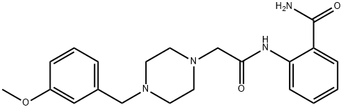 2-[[2-[4-[(3-methoxyphenyl)methyl]piperazin-1-yl]acetyl]amino]benzamide Struktur