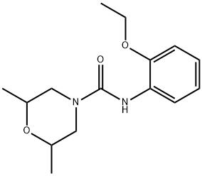 N-(2-ethoxyphenyl)-2,6-dimethylmorpholine-4-carboxamide Struktur