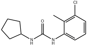 1-(3-chloro-2-methylphenyl)-3-cyclopentylurea Struktur