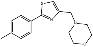 4-[[2-(4-methylphenyl)-1,3-thiazol-4-yl]methyl]morpholine Struktur