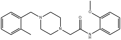 N-(2-methoxyphenyl)-2-[4-[(2-methylphenyl)methyl]piperazin-1-yl]acetamide Struktur