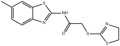 2-(4,5-dihydro-1,3-thiazol-2-ylsulfanyl)-N-(6-methyl-1,3-benzothiazol-2-yl)acetamide Struktur