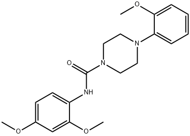 N-(2,4-dimethoxyphenyl)-4-(2-methoxyphenyl)piperazine-1-carboxamide Struktur