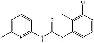 1-(3-chloro-2-methylphenyl)-3-(6-methylpyridin-2-yl)urea Struktur