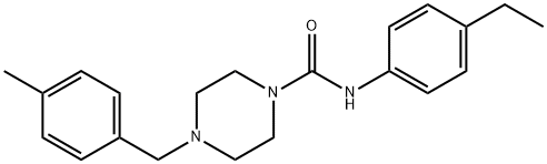 N-(4-ethylphenyl)-4-[(4-methylphenyl)methyl]piperazine-1-carboxamide Struktur