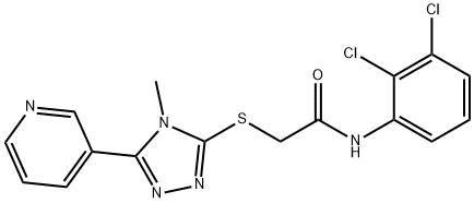 N-(2,3-dichlorophenyl)-2-[(4-methyl-5-pyridin-3-yl-1,2,4-triazol-3-yl)sulfanyl]acetamide Struktur