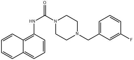 4-[(3-fluorophenyl)methyl]-N-naphthalen-1-ylpiperazine-1-carboxamide Struktur