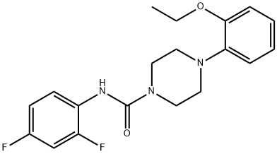 N-(2,4-difluorophenyl)-4-(2-ethoxyphenyl)piperazine-1-carboxamide Struktur