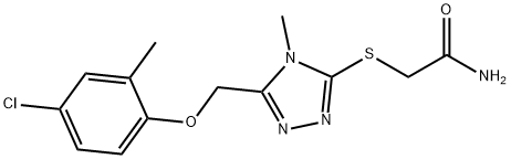 2-[[5-[(4-chloro-2-methylphenoxy)methyl]-4-methyl-1,2,4-triazol-3-yl]sulfanyl]acetamide Struktur