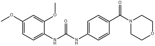 1-(2,4-dimethoxyphenyl)-3-[4-(morpholine-4-carbonyl)phenyl]urea Struktur