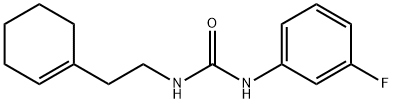 1-[2-(cyclohexen-1-yl)ethyl]-3-(3-fluorophenyl)urea Struktur