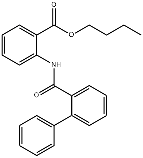 butyl 2-[(2-phenylbenzoyl)amino]benzoate Struktur