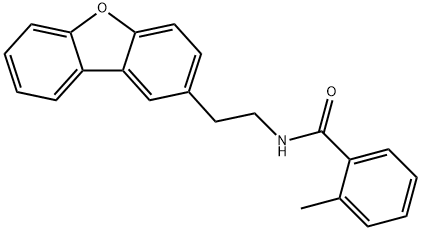 N-(2-dibenzofuran-2-ylethyl)-2-methylbenzamide Struktur