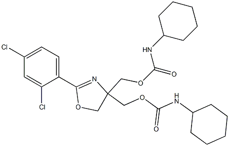 [4-(cyclohexylcarbamoyloxymethyl)-2-(2,4-dichlorophenyl)-5H-1,3-oxazol-4-yl]methyl N-cyclohexylcarbamate Struktur