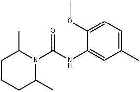 N-(2-methoxy-5-methylphenyl)-2,6-dimethylpiperidine-1-carboxamide Struktur