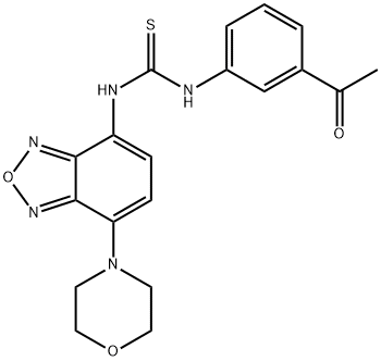 1-(3-acetylphenyl)-3-(4-morpholin-4-yl-2,1,3-benzoxadiazol-7-yl)thiourea Struktur