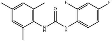 1-(2,4-difluorophenyl)-3-(2,4,6-trimethylphenyl)urea Struktur