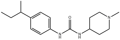 1-(4-butan-2-ylphenyl)-3-(1-methylpiperidin-4-yl)urea Struktur