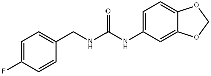 1-(1,3-benzodioxol-5-yl)-3-[(4-fluorophenyl)methyl]urea Struktur