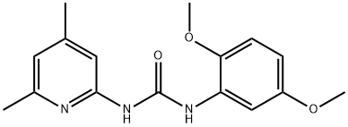 1-(2,5-dimethoxyphenyl)-3-(4,6-dimethylpyridin-2-yl)urea Struktur