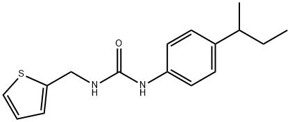 1-(4-butan-2-ylphenyl)-3-(thiophen-2-ylmethyl)urea Struktur